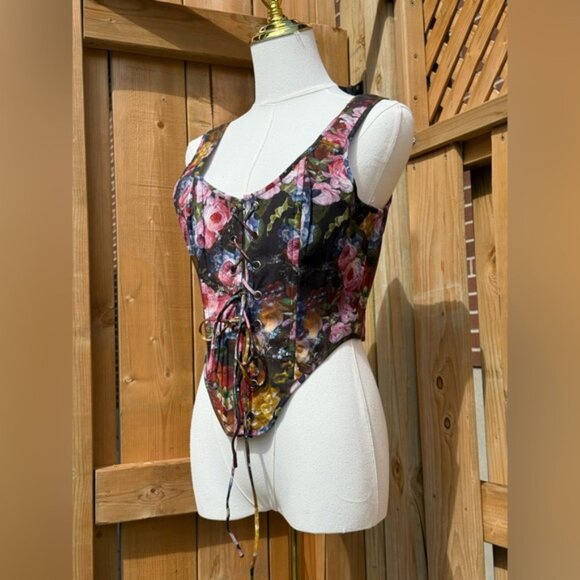 🆕 SELKIE 🧿 NWOT Genevieve Duchess Corset, Still Life Portrait - Sz L - Picture 5 of 16